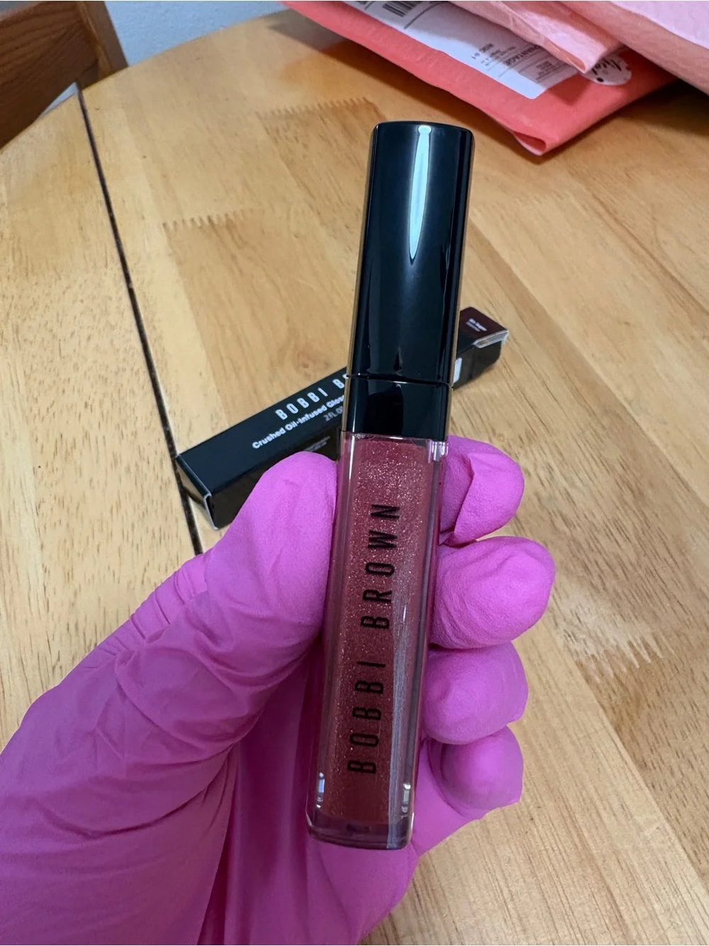 Bobbi Brown Crushed Oil-Infused Gloss in KIR SUGAR (shimmer), full Sz 0.2oz,BNIB